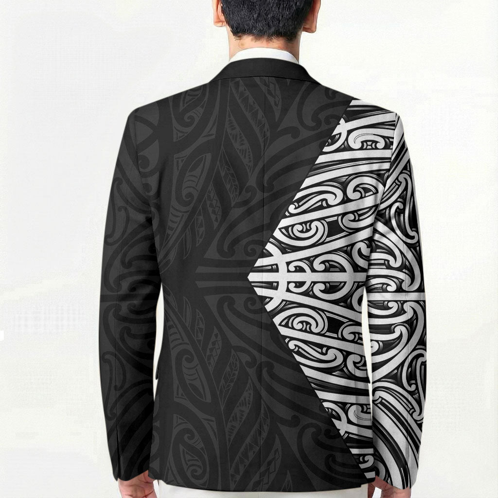 Black New Zealand Puhoro Maori Tattoo Blazer LT14 - Polynesian Pride