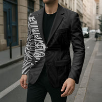 Black New Zealand Puhoro Maori Tattoo Blazer LT14 - Polynesian Pride