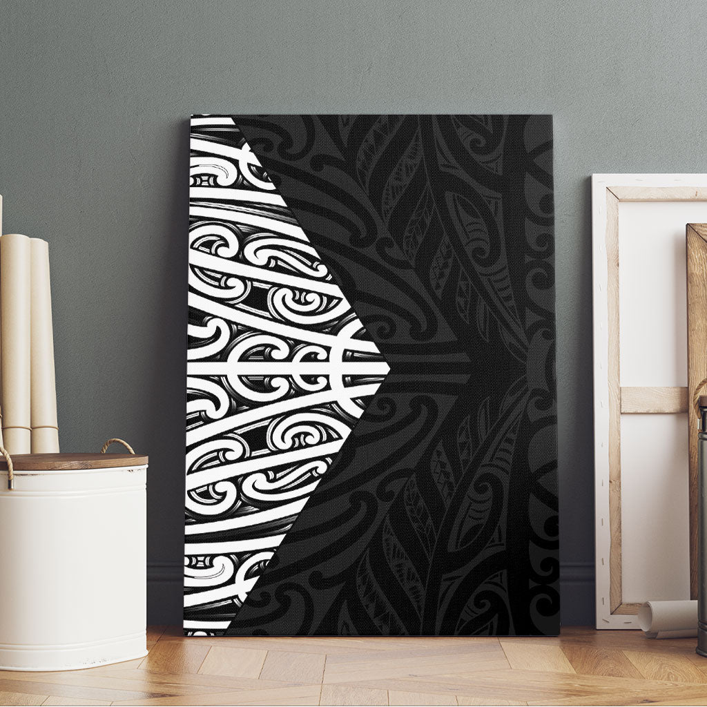 Black New Zealand Puhoro Maori Tattoo Canvas Wall Art LT14 - Polynesian Pride