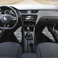 Black New Zealand Puhoro Maori Tattoo Car Mats LT14 Set 2pcs - Front Black - Polynesian Pride