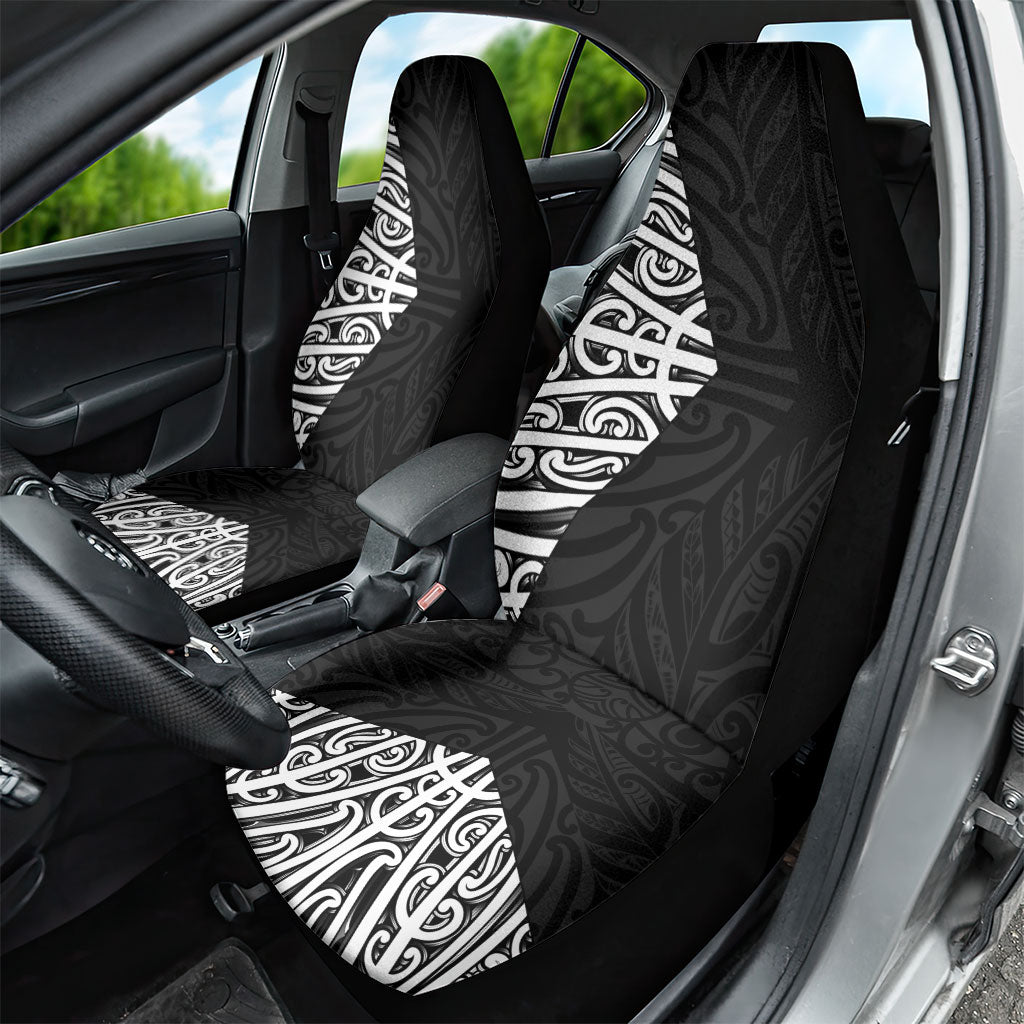 Black New Zealand Puhoro Maori Tattoo Car Seat Cover LT14 - Polynesian Pride
