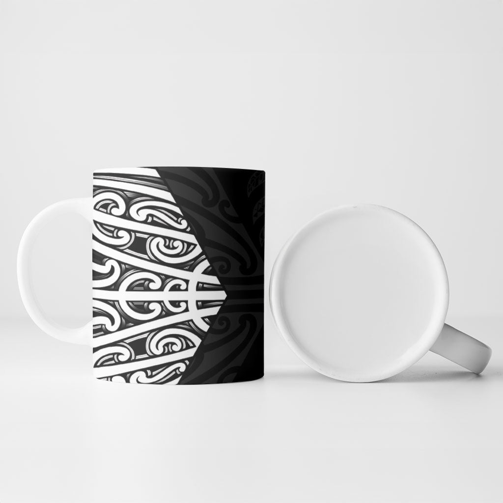 Black New Zealand Puhoro Maori Tattoo Ceramic Mug LT14 - Polynesian Pride