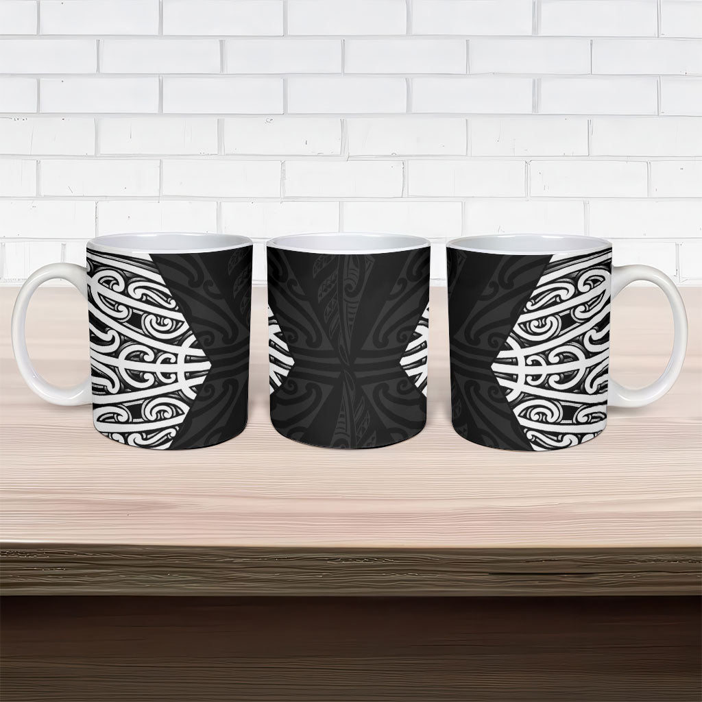 Black New Zealand Puhoro Maori Tattoo Ceramic Mug LT14 - Polynesian Pride
