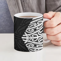 Black New Zealand Puhoro Maori Tattoo Ceramic Mug LT14 - Polynesian Pride