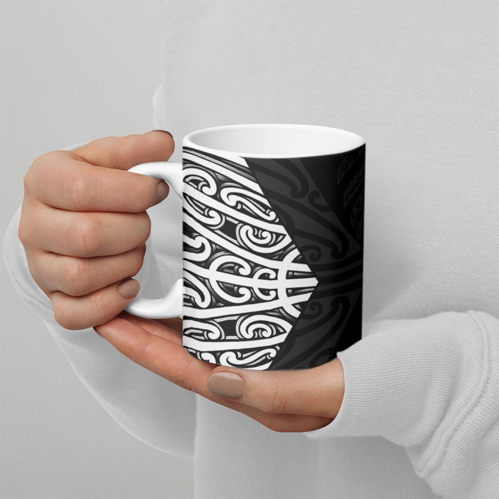 Black New Zealand Puhoro Maori Tattoo Ceramic Mug LT14 - Polynesian Pride