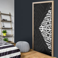 Black New Zealand Puhoro Maori Tattoo Door Cover LT14 - Polynesian Pride