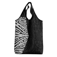 Black New Zealand Puhoro Maori Tattoo Grocery Bag LT14 - Polynesian Pride