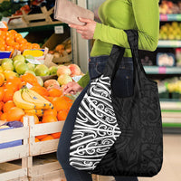 Black New Zealand Puhoro Maori Tattoo Grocery Bag LT14 - Polynesian Pride