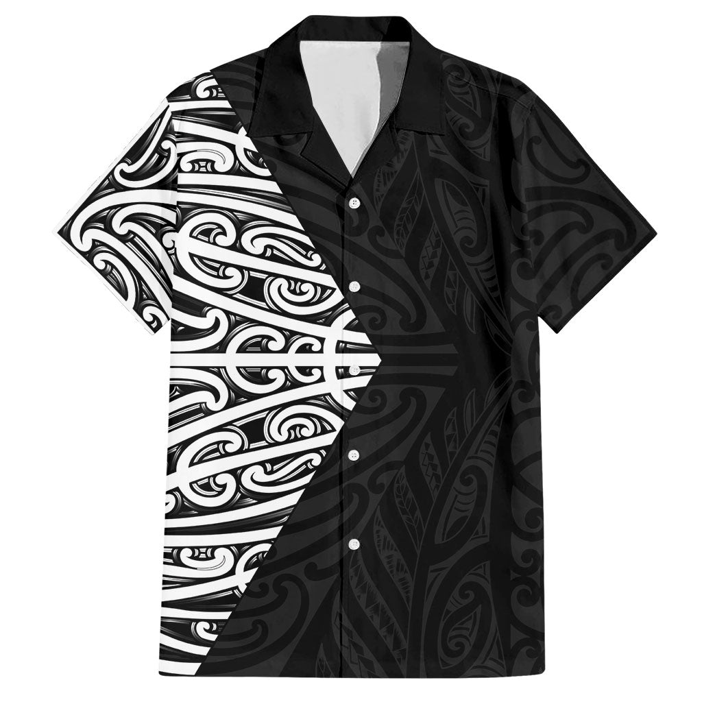 Black New Zealand Puhoro Maori Tattoo Hawaiian Shirt LT14 Black - Polynesian Pride
