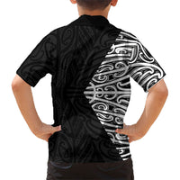 Black New Zealand Puhoro Maori Tattoo Hawaiian Shirt LT14 - Polynesian Pride