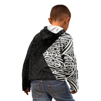 Black New Zealand Puhoro Maori Tattoo Kid Hoodie LT14 - Polynesian Pride