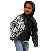 Black New Zealand Puhoro Maori Tattoo Kid Hoodie LT14 - Polynesian Pride