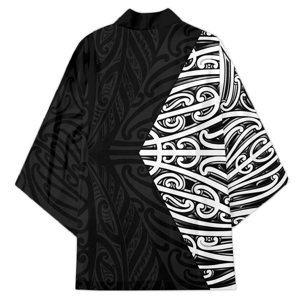 Black New Zealand Puhoro Maori Tattoo Kimono LT14 - Polynesian Pride