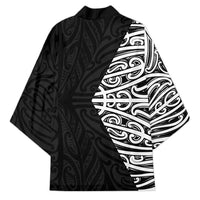 Black New Zealand Puhoro Maori Tattoo Kimono LT14 - Polynesian Pride