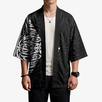 Black New Zealand Puhoro Maori Tattoo Kimono LT14 - Polynesian Pride