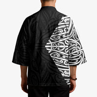 Black New Zealand Puhoro Maori Tattoo Kimono LT14 - Polynesian Pride