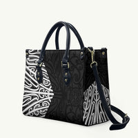 Black New Zealand Puhoro Maori Tattoo Leather Bag LT14 Black - Polynesian Pride