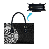 Black New Zealand Puhoro Maori Tattoo Leather Bag LT14 - Polynesian Pride