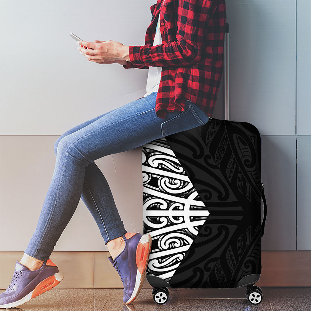 Black New Zealand Puhoro Maori Tattoo Luggage Cover LT14 - Polynesian Pride