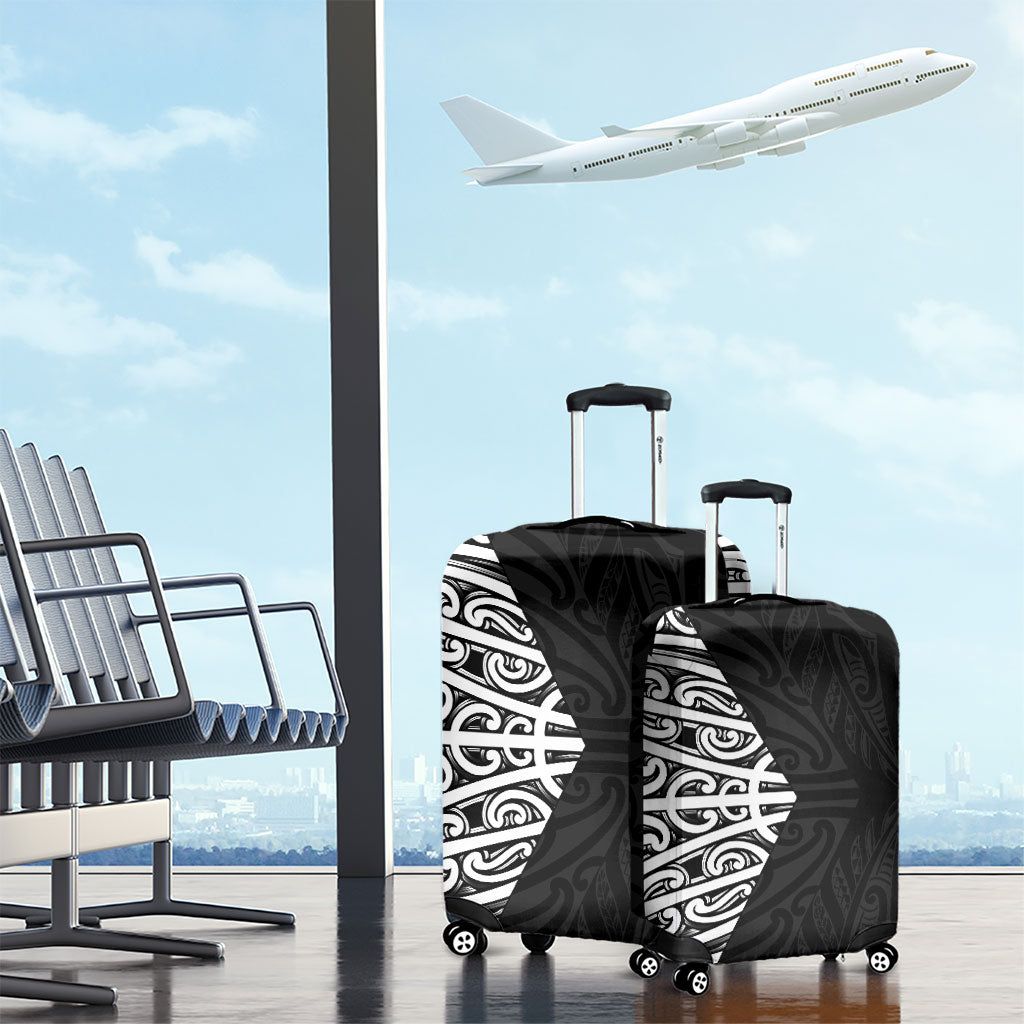 Black New Zealand Puhoro Maori Tattoo Luggage Cover LT14 - Polynesian Pride