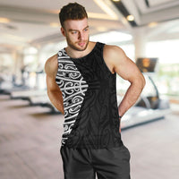Black New Zealand Puhoro Maori Tattoo Men Tank Top LT14 Black - Polynesian Pride