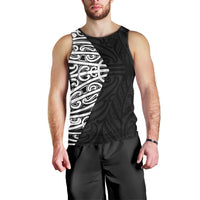 Black New Zealand Puhoro Maori Tattoo Men Tank Top LT14 - Polynesian Pride