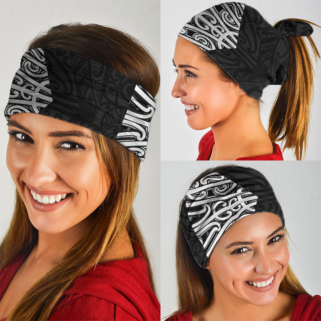 Black New Zealand Puhoro Maori Tattoo Neck Gaiter LT14 - Polynesian Pride