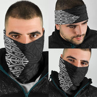 Black New Zealand Puhoro Maori Tattoo Neck Gaiter LT14 - Polynesian Pride
