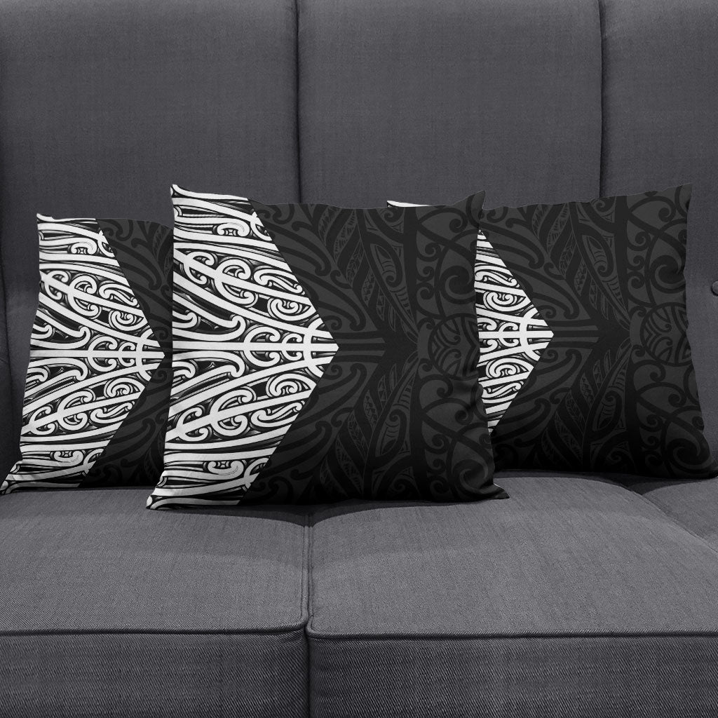 Black New Zealand Puhoro Maori Tattoo Pillow Cover LT14 - Polynesian Pride