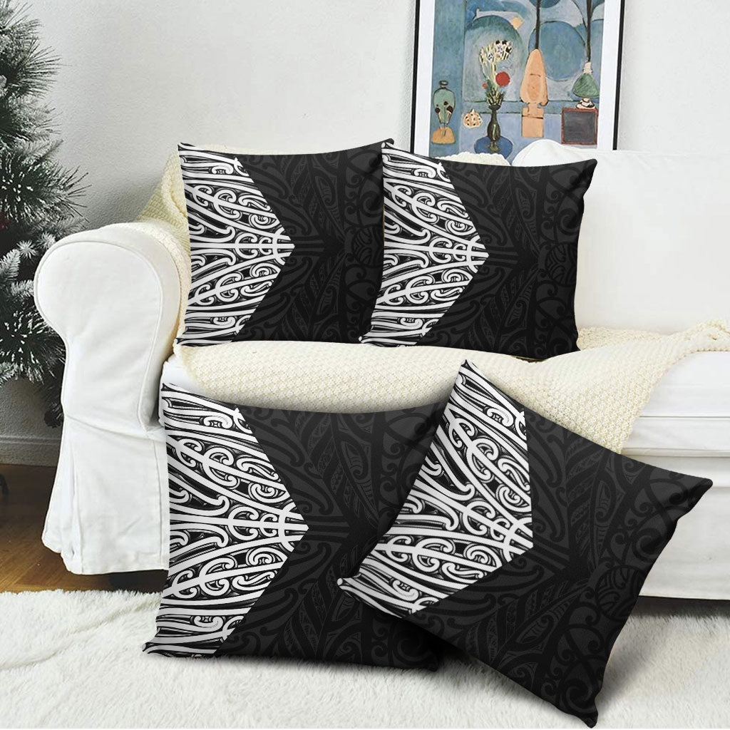 Black New Zealand Puhoro Maori Tattoo Pillow Cover LT14 - Polynesian Pride