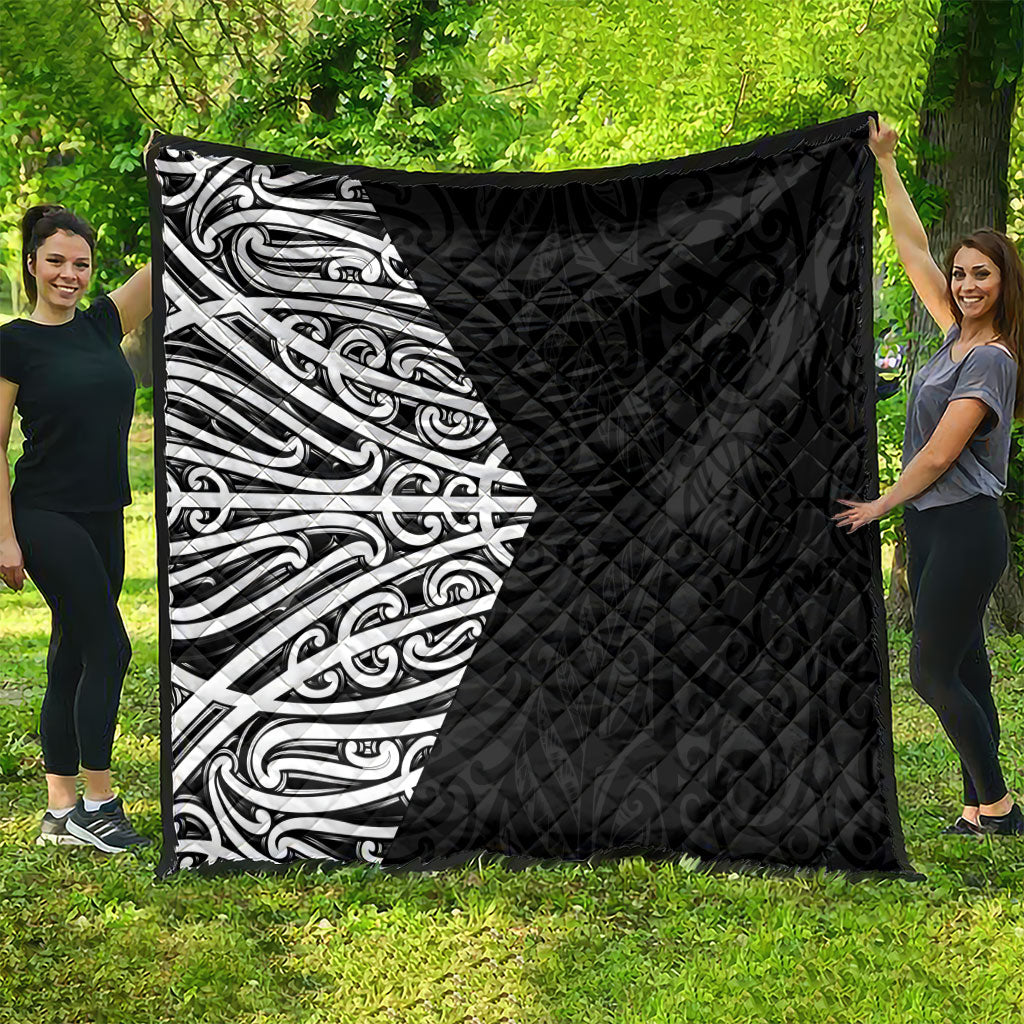 Black New Zealand Puhoro Maori Tattoo Quilt LT14 - Polynesian Pride