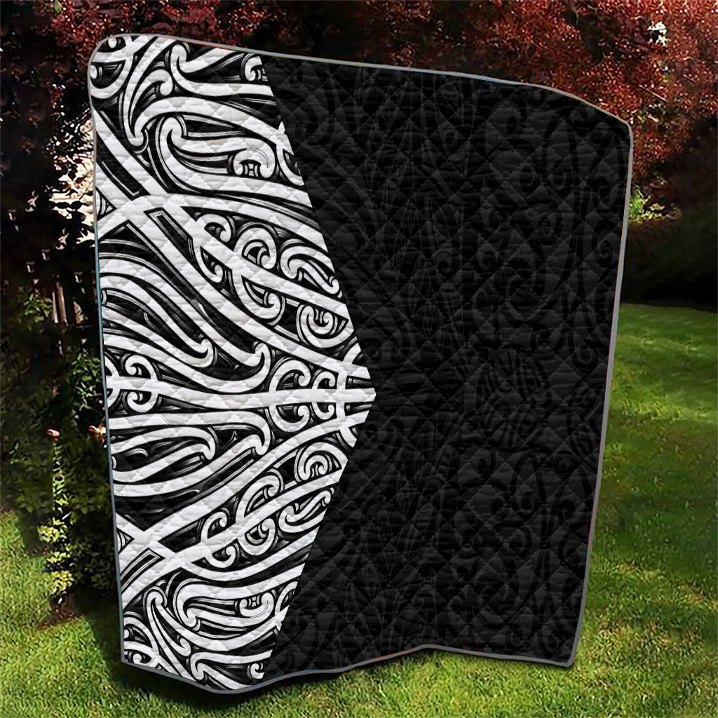 Black New Zealand Puhoro Maori Tattoo Quilt LT14 - Polynesian Pride
