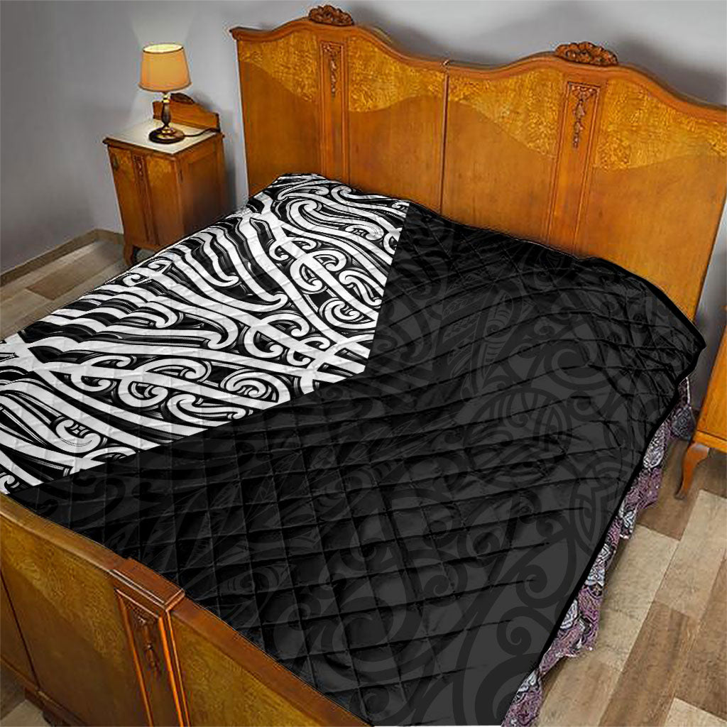Black New Zealand Puhoro Maori Tattoo Quilt LT14 - Polynesian Pride
