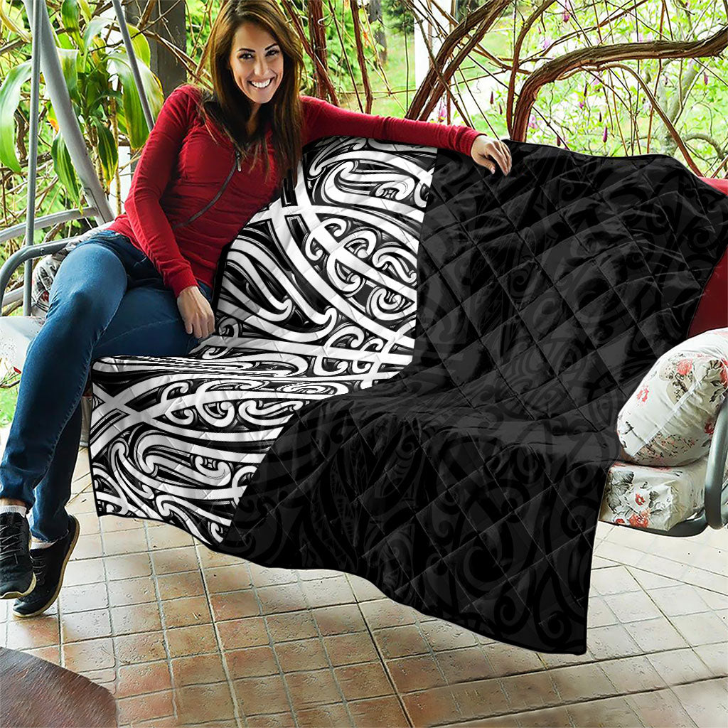 Black New Zealand Puhoro Maori Tattoo Quilt LT14 - Polynesian Pride