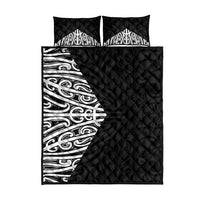 Black New Zealand Puhoro Maori Tattoo Quilt Bed Set LT14 - Polynesian Pride