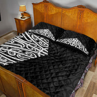 Black New Zealand Puhoro Maori Tattoo Quilt Bed Set LT14 - Polynesian Pride