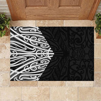 Black New Zealand Puhoro Maori Tattoo Rubber Doormat LT14 Black - Polynesian Pride