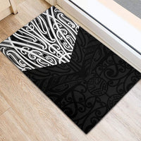 Black New Zealand Puhoro Maori Tattoo Rubber Doormat LT14 - Polynesian Pride
