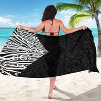 Black New Zealand Puhoro Maori Tattoo Sarong LT14 - Polynesian Pride