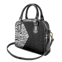Black New Zealand Puhoro Maori Tattoo Shoulder Handbag LT14 - Polynesian Pride