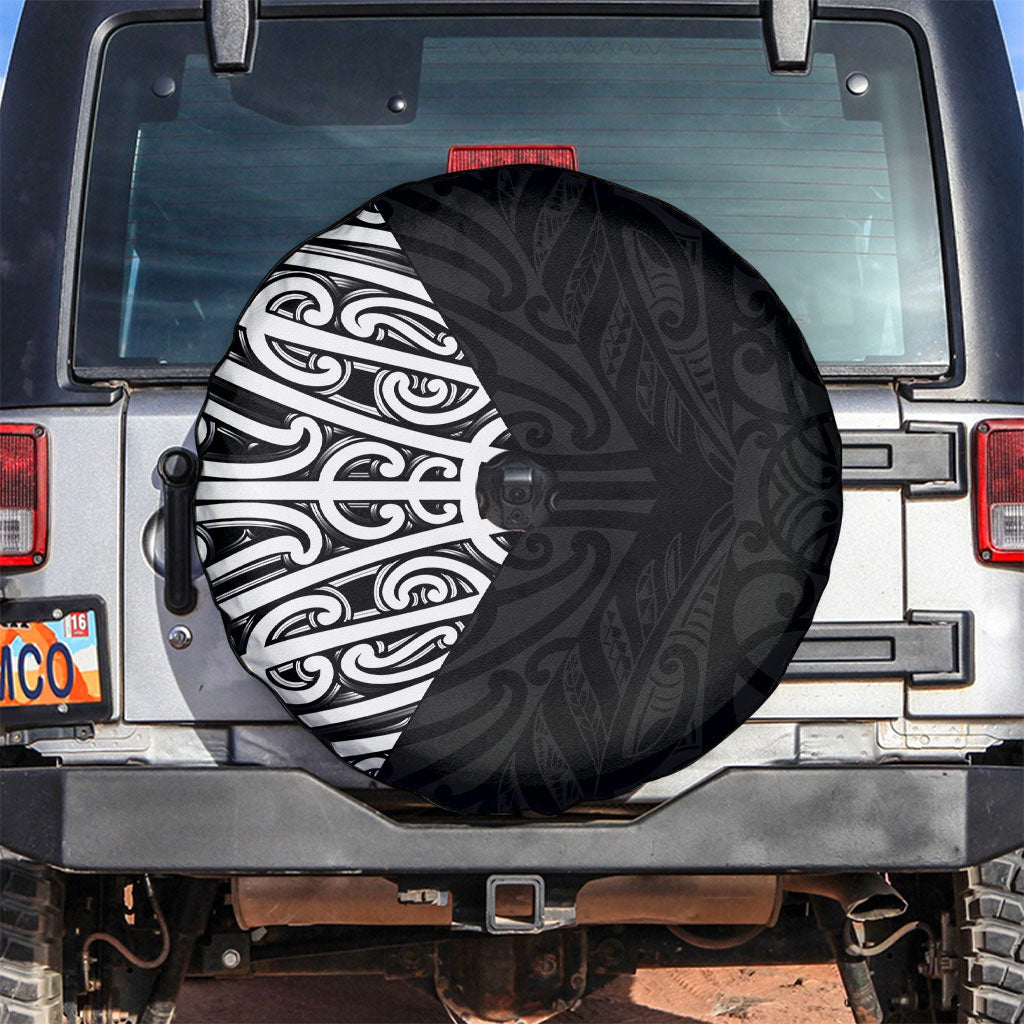 Black New Zealand Puhoro Maori Tattoo Spare Tire Cover LT14 Black - Polynesian Pride