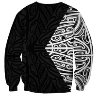 Black New Zealand Puhoro Maori Tattoo Sweatshirt LT14 - Polynesian Pride