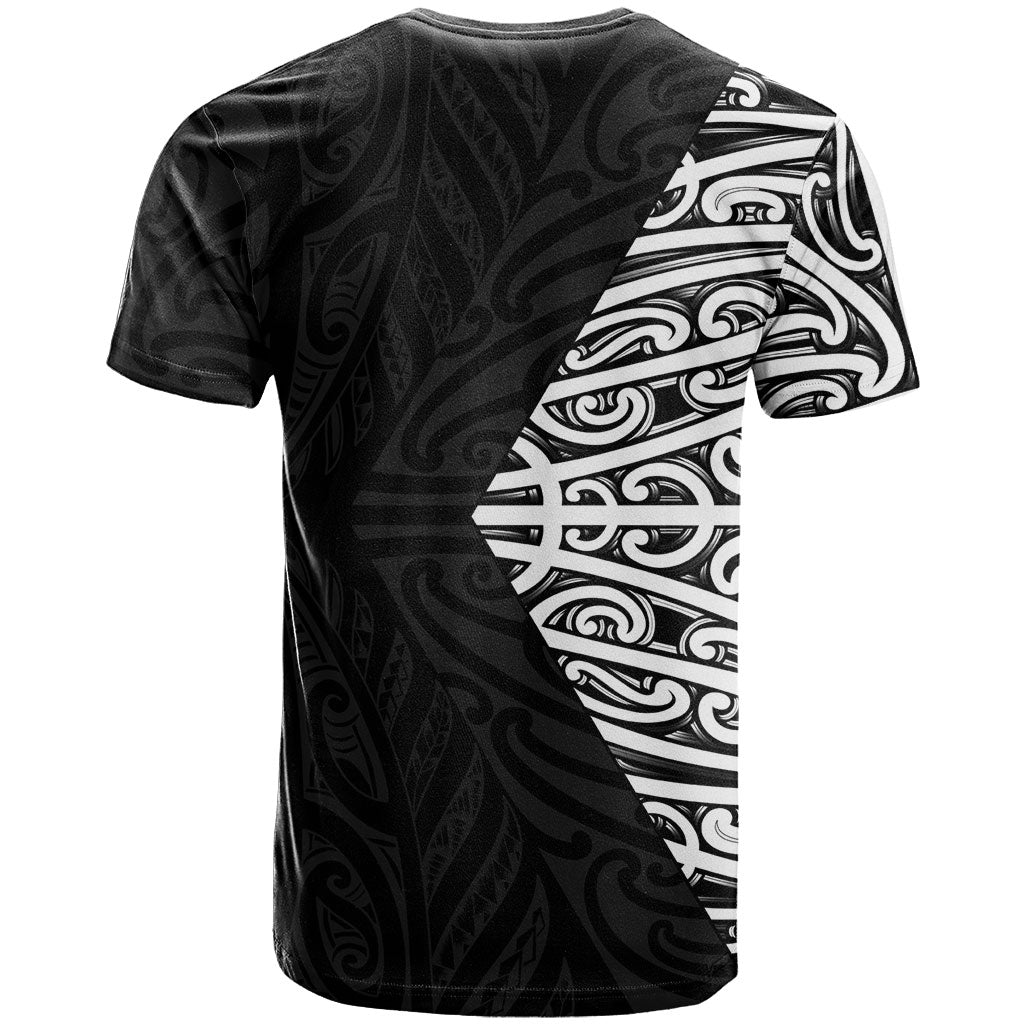 Black New Zealand Puhoro Maori Tattoo T Shirt LT14 - Polynesian Pride