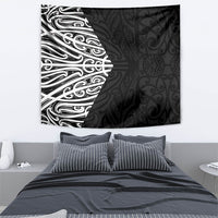 Black New Zealand Puhoro Maori Tattoo Tapestry LT14 - Polynesian Pride