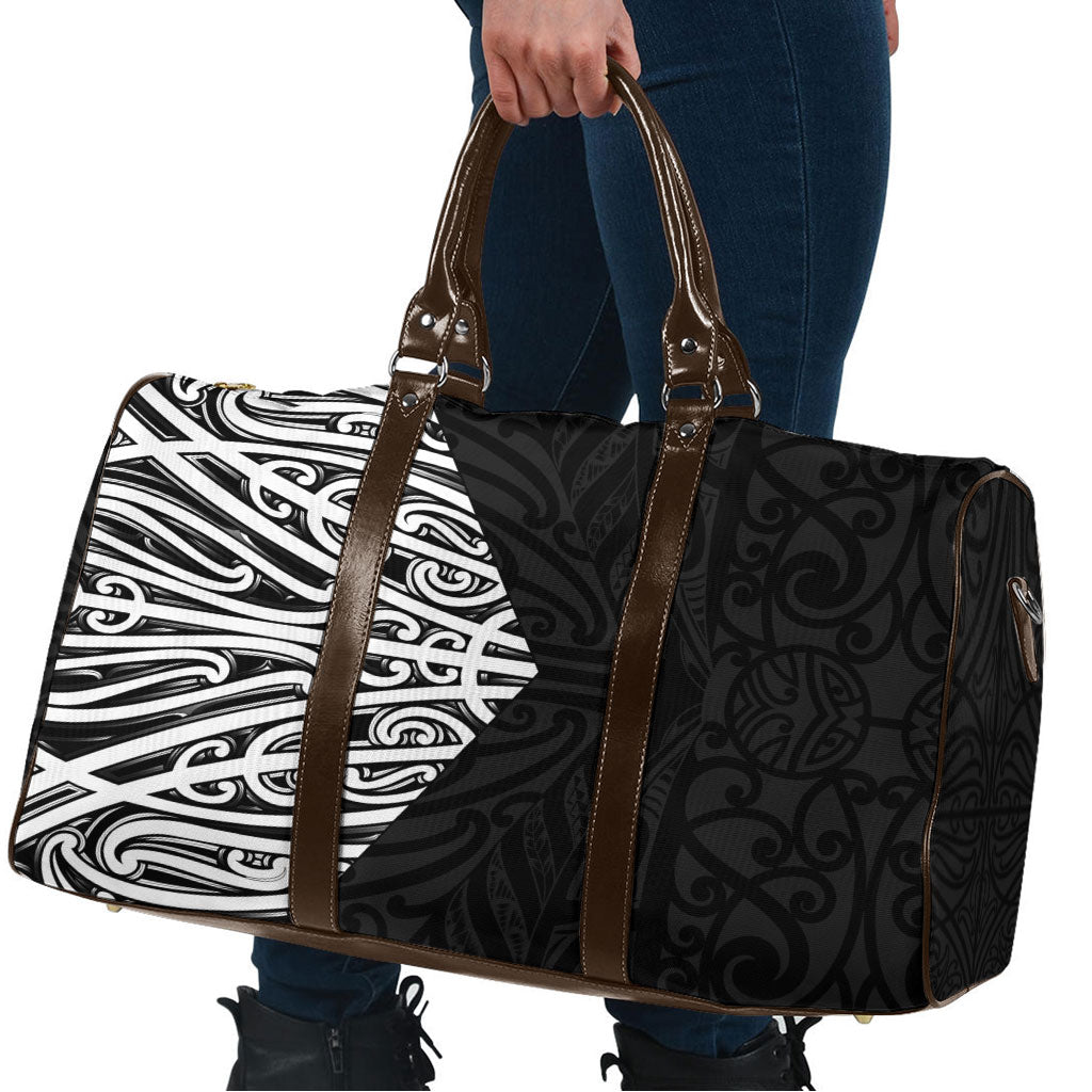 Black New Zealand Puhoro Maori Tattoo Travel Bag LT14 - Polynesian Pride
