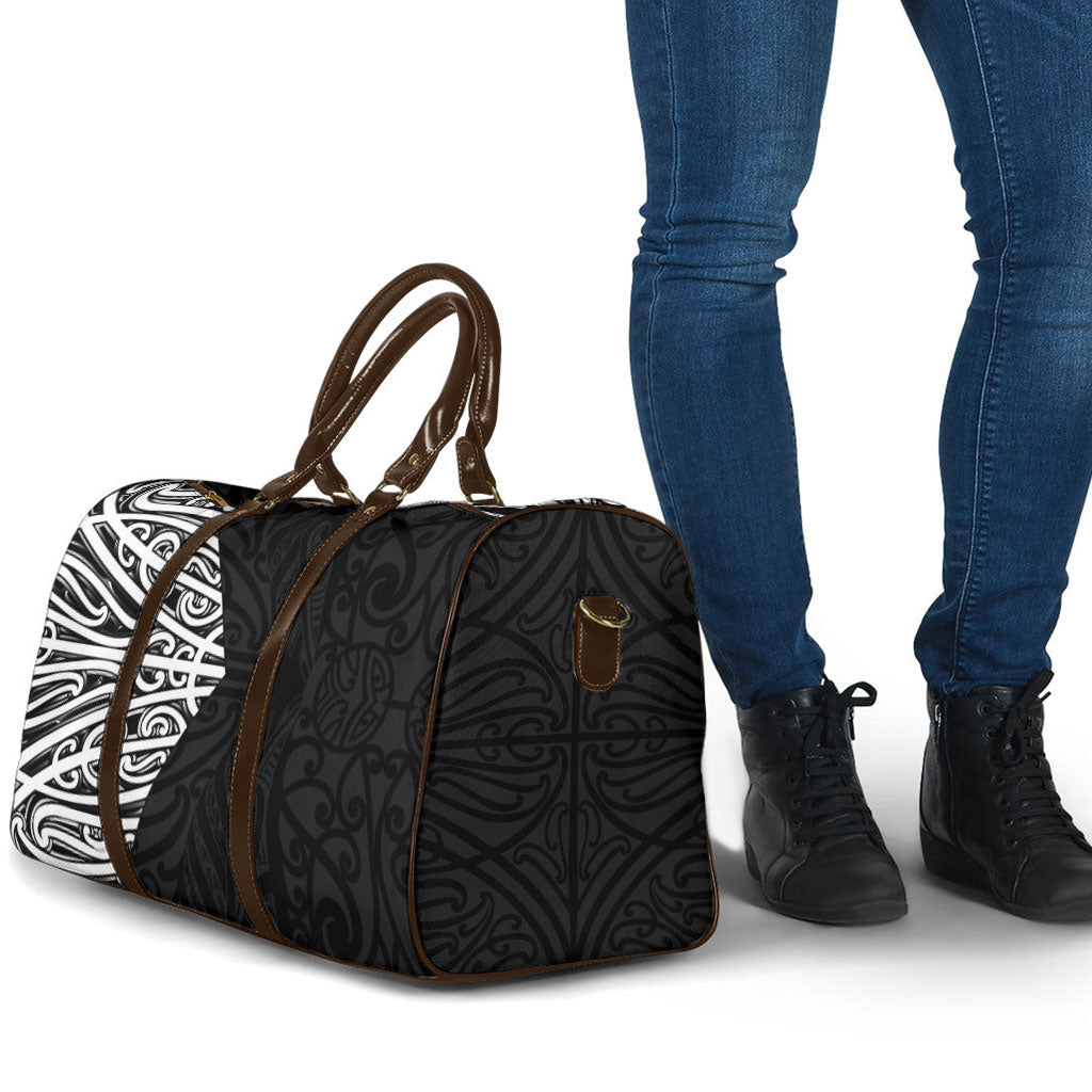 Black New Zealand Puhoro Maori Tattoo Travel Bag LT14 - Polynesian Pride
