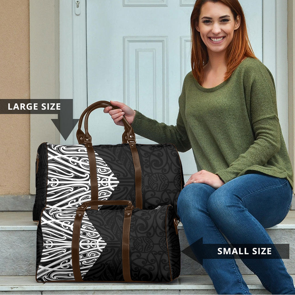 Black New Zealand Puhoro Maori Tattoo Travel Bag LT14 - Polynesian Pride