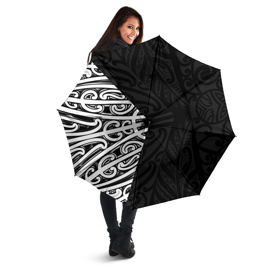 Black New Zealand Puhoro Maori Tattoo Umbrella LT14 - Polynesian Pride
