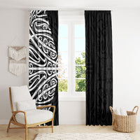 Black New Zealand Puhoro Maori Tattoo Window Curtain LT14 - Polynesian Pride