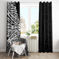 Black New Zealand Puhoro Maori Tattoo Window Curtain LT14 - Polynesian Pride